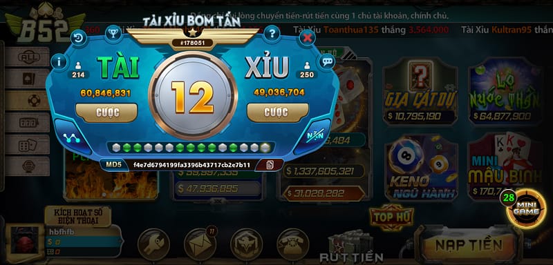 Ưu điểm khi đánh bài online B52